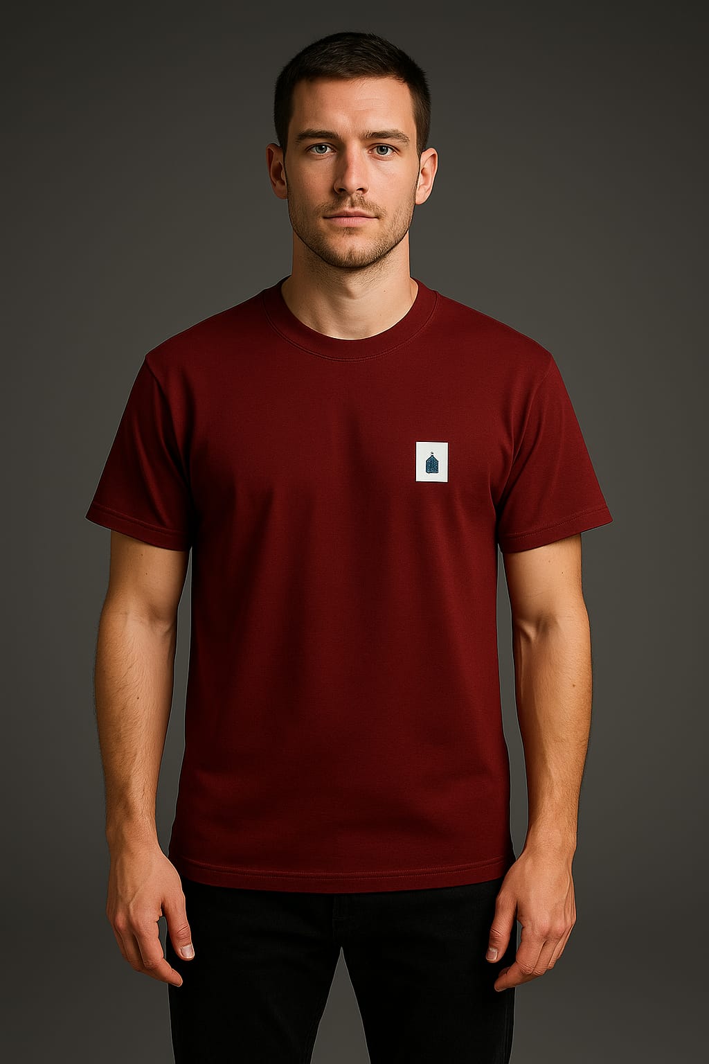 Men’s Minimalist T-Shirt – Norway Chest Print Tee