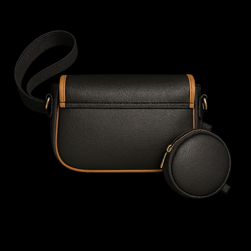 Crossbody Sling Bag – Contrast Trim & Mini Pouch