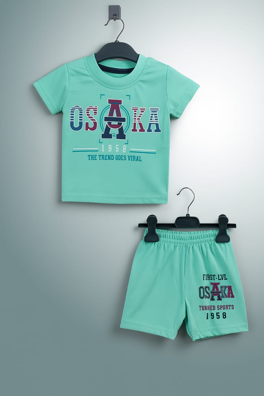 "Boys Osaka Graphic Co-ord Set – Bold T-Shirt & Shorts | Viral Trend Summer Wear"
