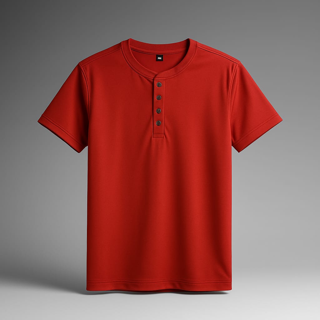 Men’s Button-Up Crew T-Shirts – Bold Casual Fit