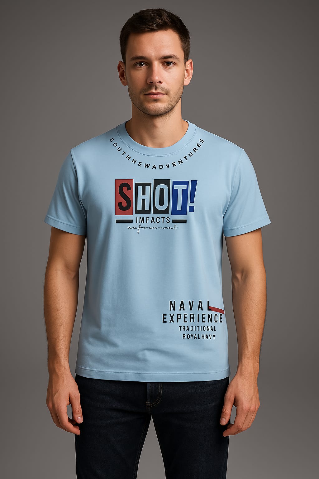 Theme Printed T-Shirt – Modern Fit for Men