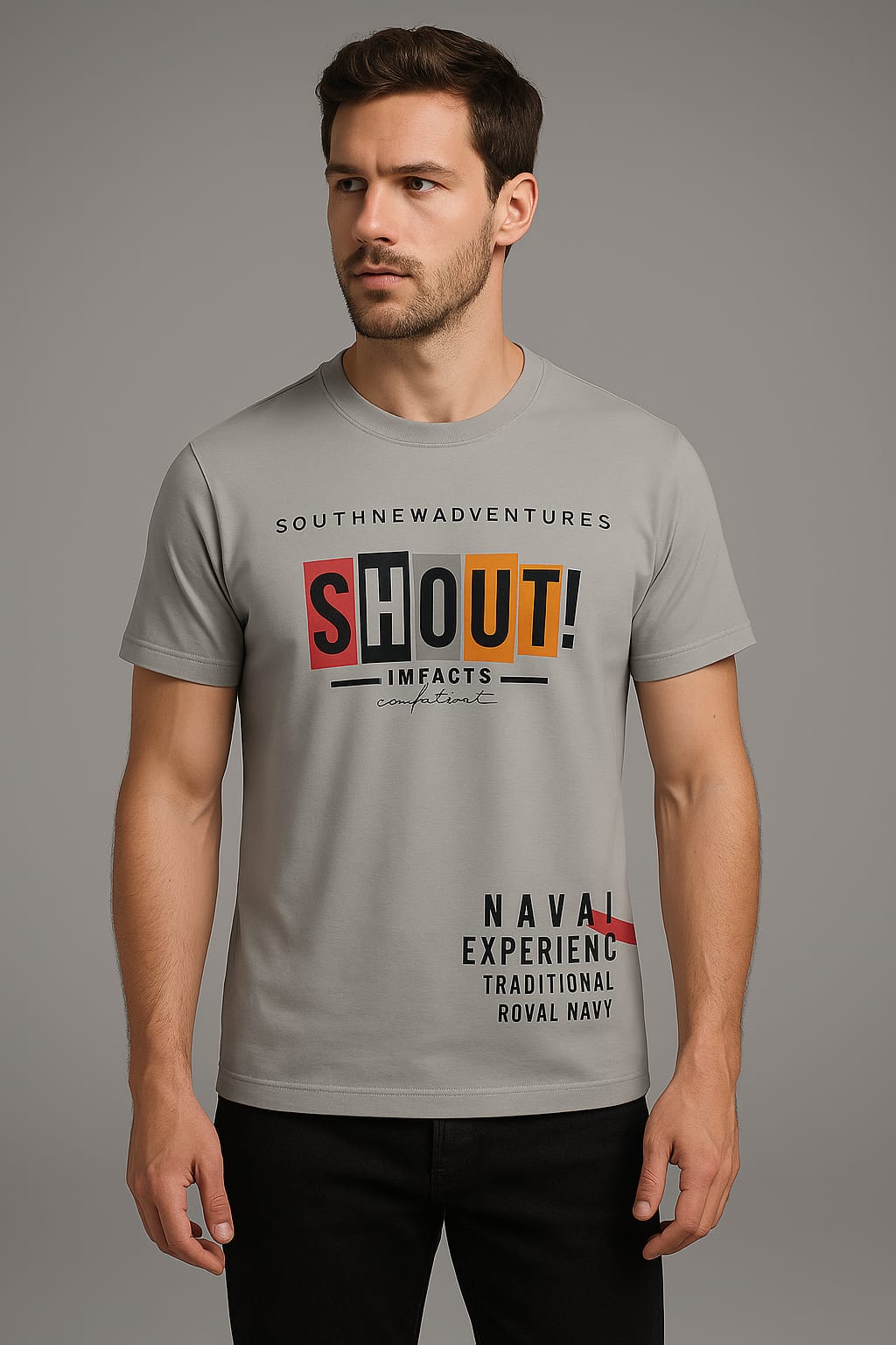 Theme Printed T-Shirt – Modern Fit for Men