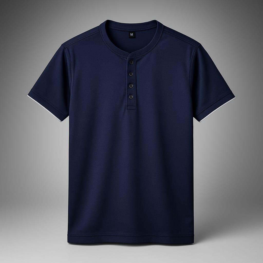 Men’s Button-Up Crew T-Shirts – Bold Casual Fit