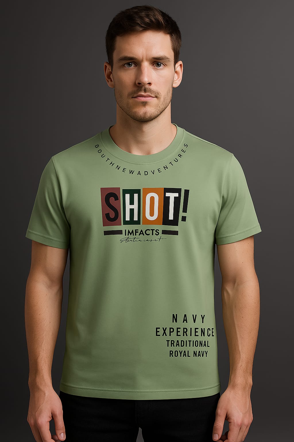 Theme Printed T-Shirt – Modern Fit for Men