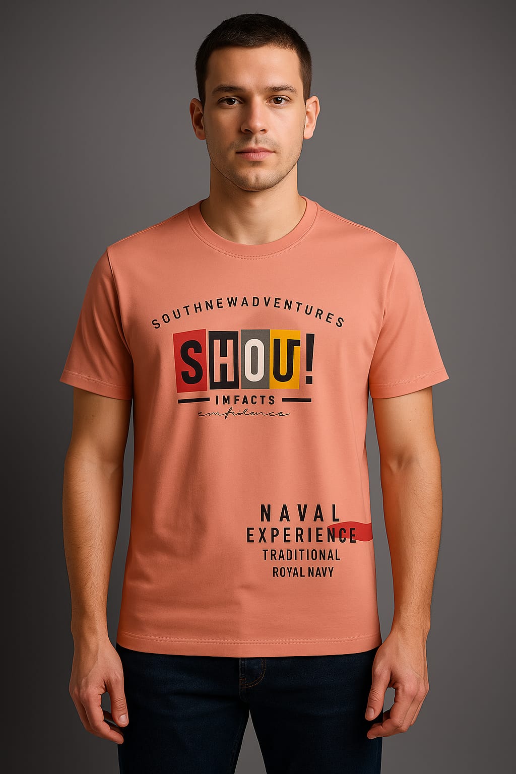 Theme Printed T-Shirt – Modern Fit for Men