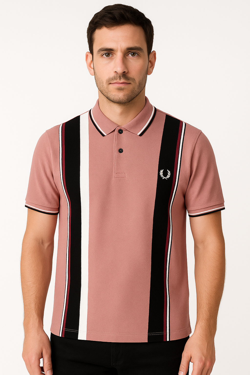 Vintage-Inspired Polo for Men – Contrast Stripe Detailing