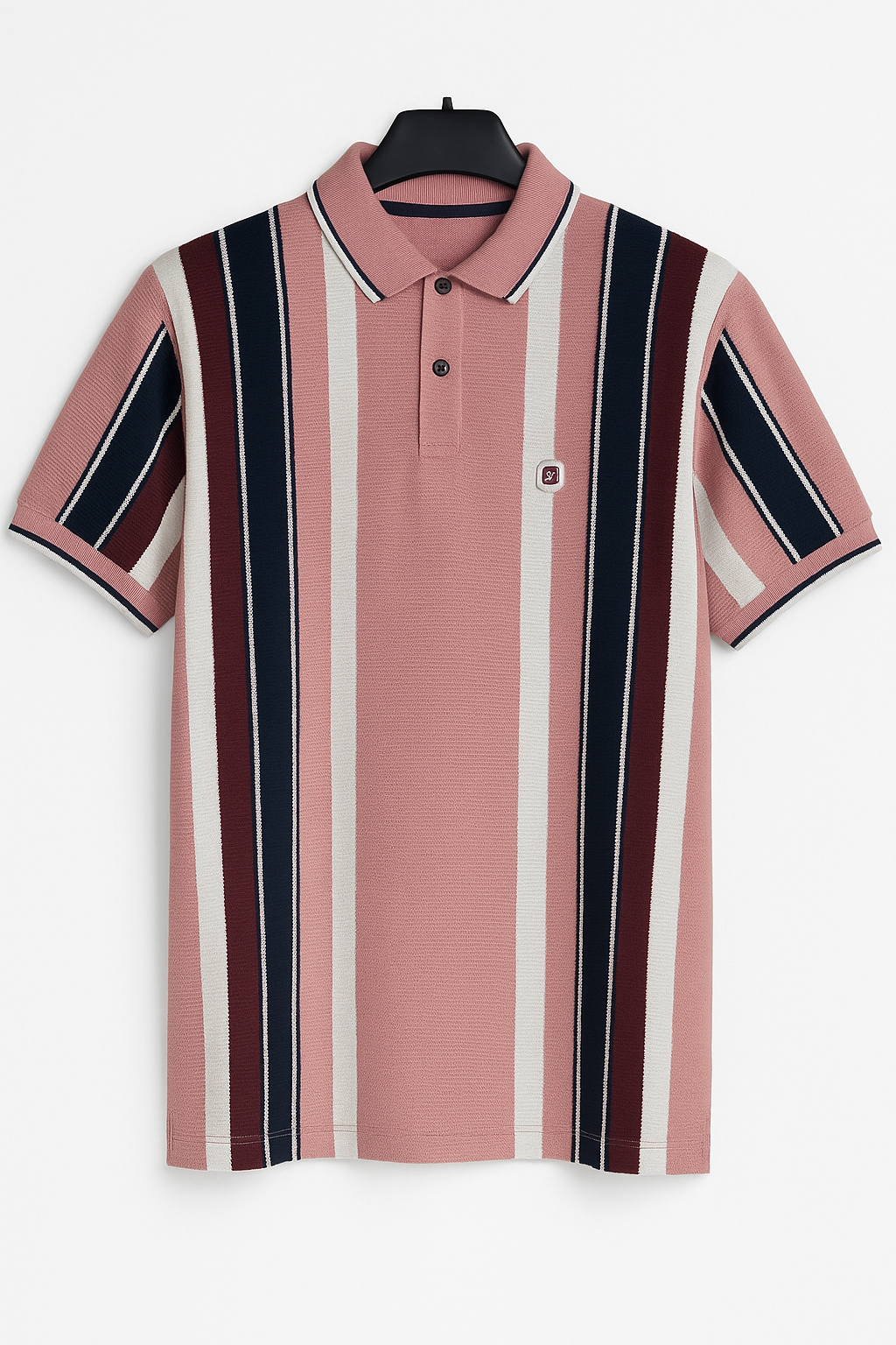 Vintage-Inspired Polo for Men – Contrast Stripe Detailing