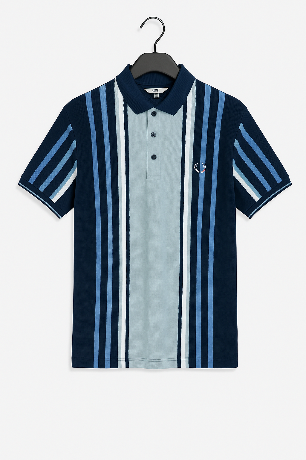 Vintage-Inspired Polo for Men – Contrast Stripe Detailing