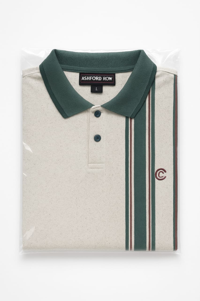 Vintage-Inspired Polo for Men – Contrast Stripe Detailing