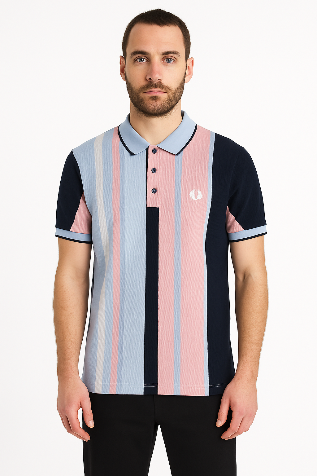 Vintage-Inspired Polo for Men – Contrast Stripe Detailing