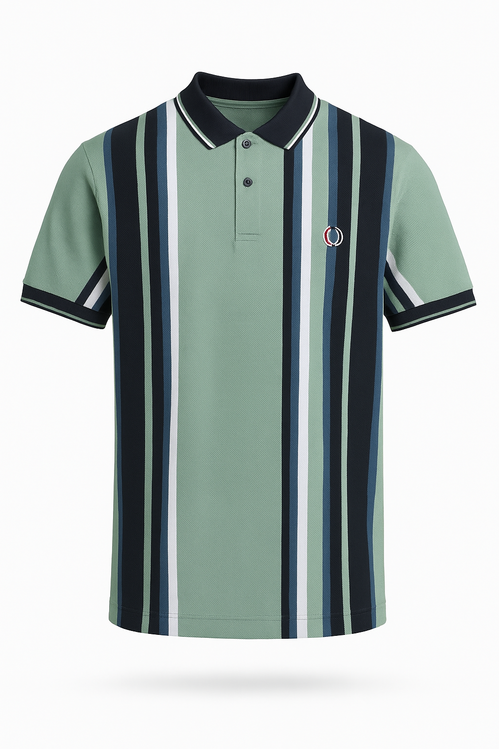 Vintage-Inspired Polo for Men – Contrast Stripe Detailing