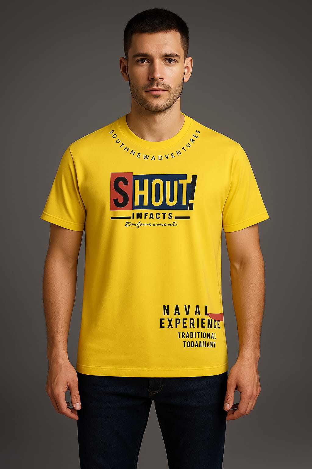 Theme Printed T-Shirt – Modern Fit for Men