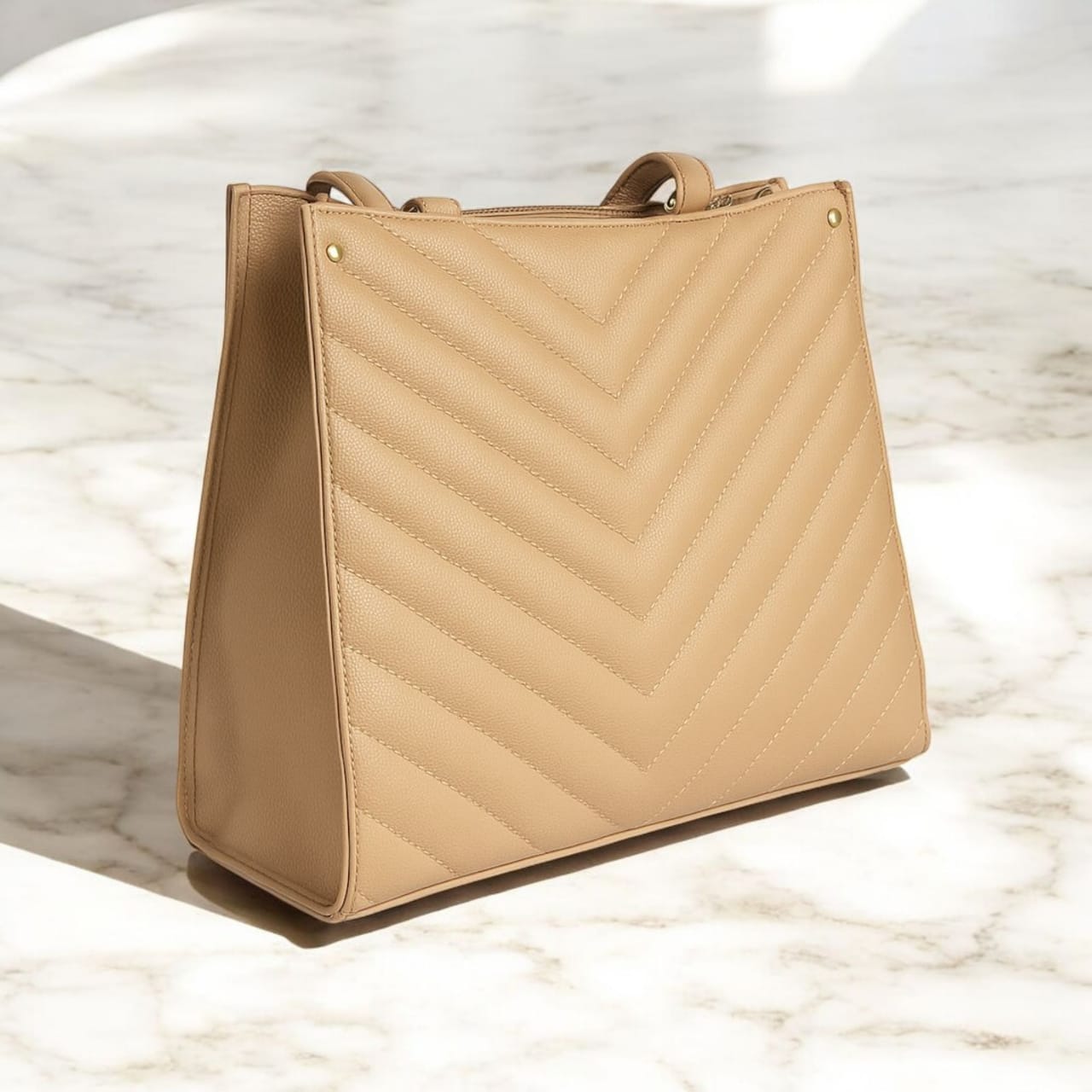 Neutral Chevron Work Bag