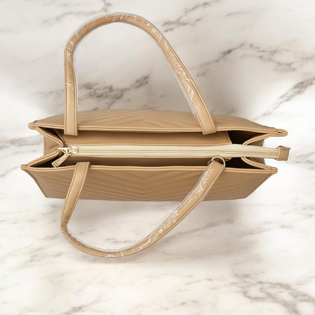 Neutral Chevron Work Bag