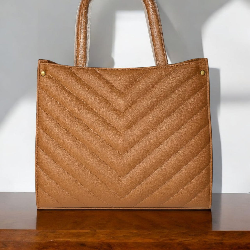 Neutral Chevron Work Bag
