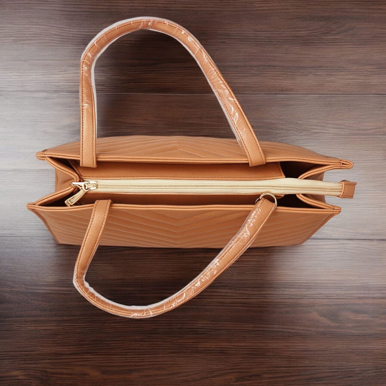 Neutral Chevron Work Bag