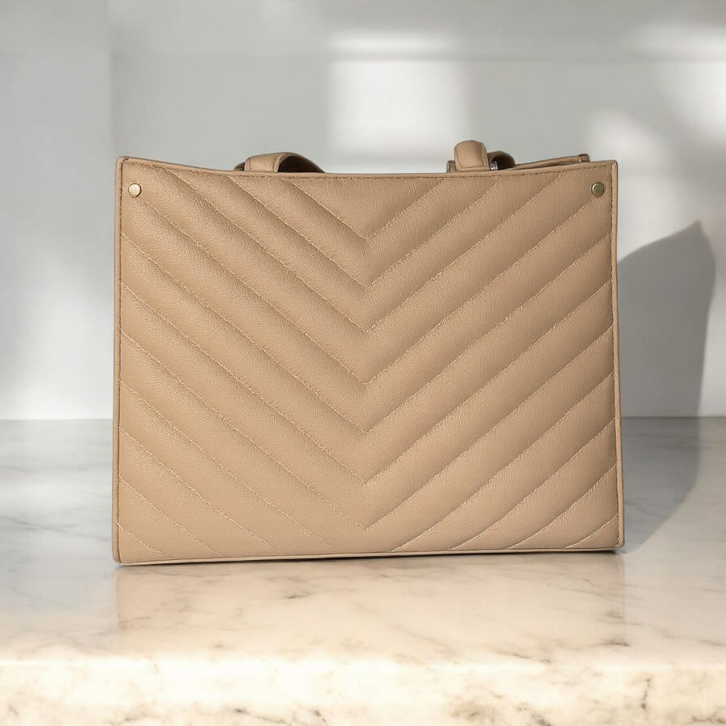 Neutral Chevron Work Bag