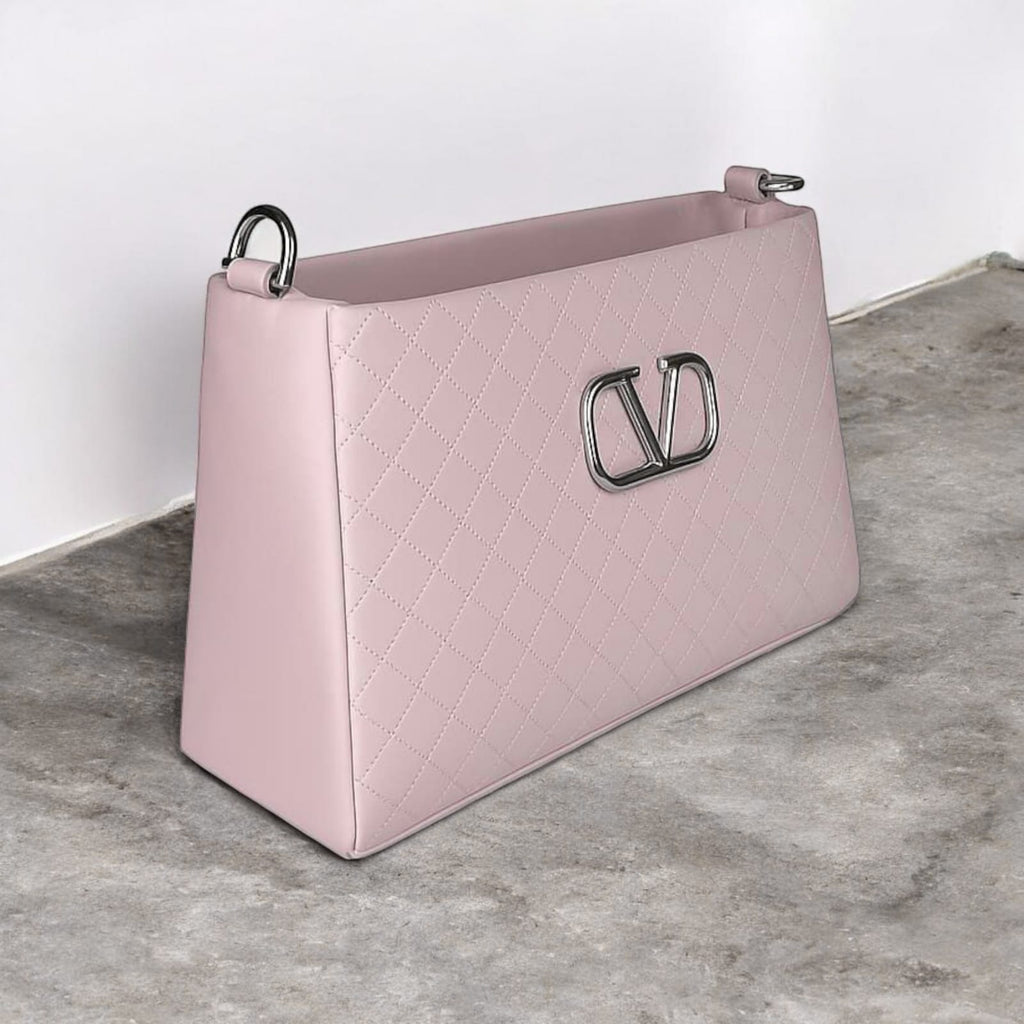 Valentino-Inspired Quilted Shoulder Bag